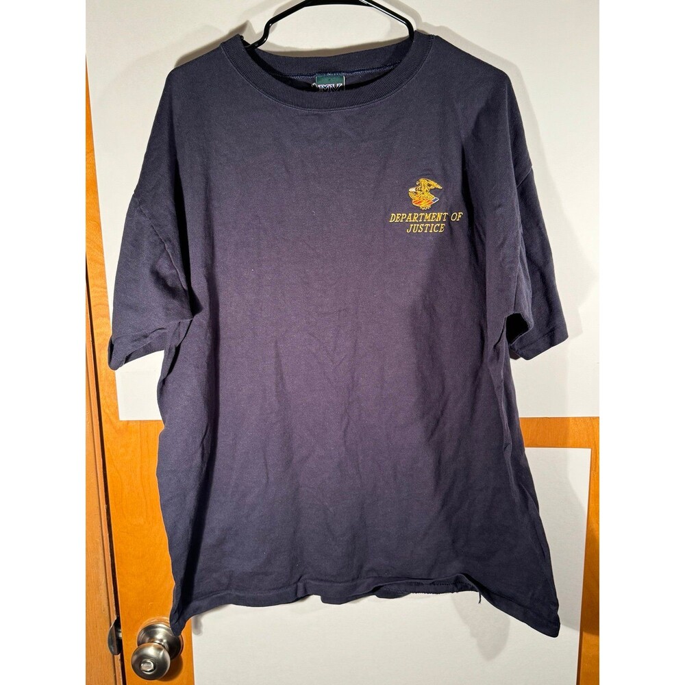 Vintage MV Sport Bay Shore Department of Justice United Stares‎ Shirt XL USA